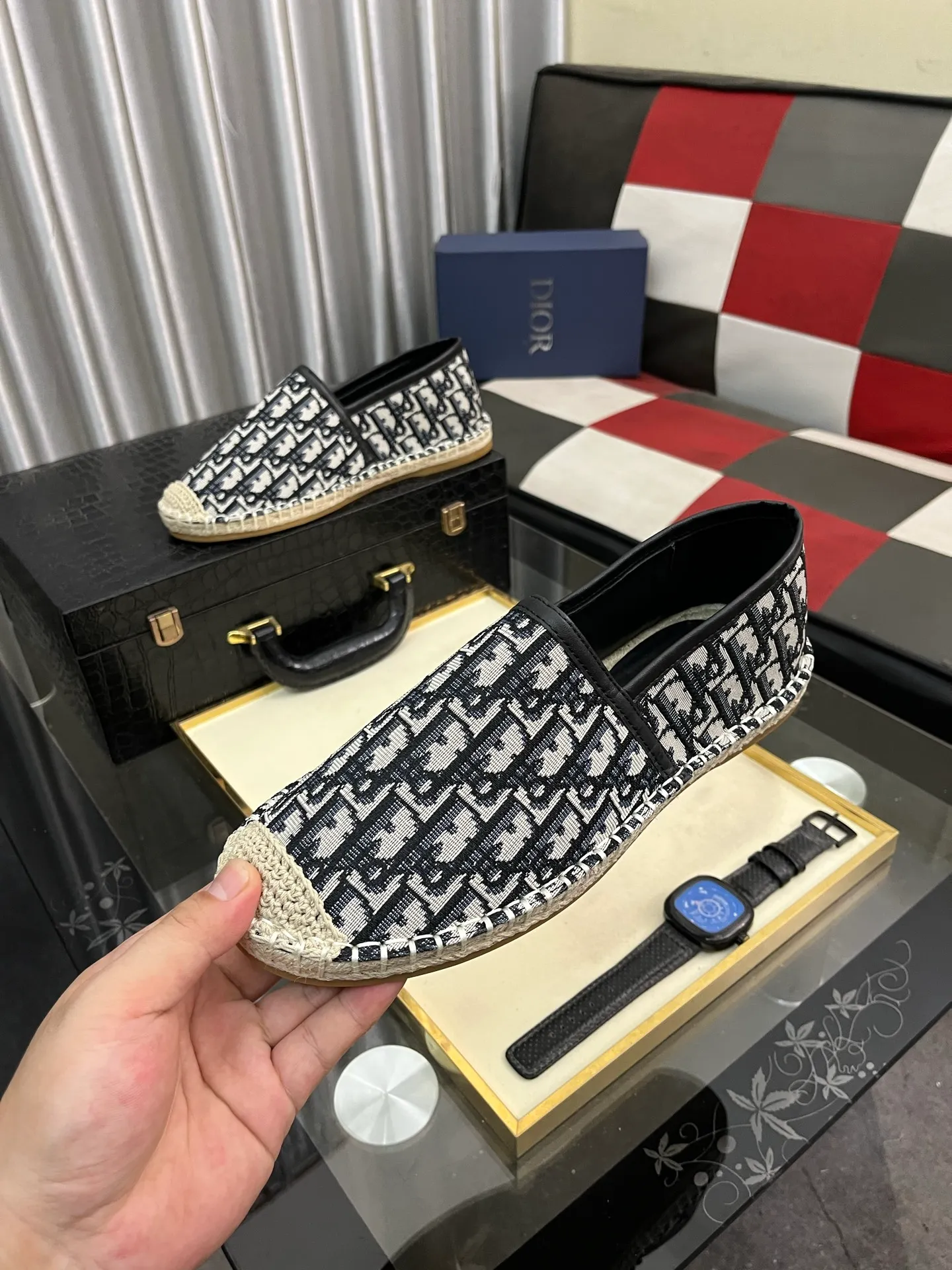 Men's shoes 💰400⌚️⌚️Dior men's latest slip-on Loaf casual fisherman's shoes ✔️The original version is available simultaneously at the counter and is a one-to-one replica🎩Material: Italian imported waterproof fabric, pure hand-pulled strings, raw rubber breathable outsole, lining breathable and comfortable lambskin, 100% comfortable density, original rubber outsole wear-resistant ✔️Code number: 38-44, you deserve it, (Note: 45 and 46 can be customized, non-refundable and non-exchangeable)
